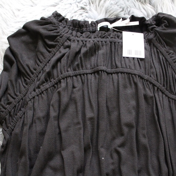 Kiminchi Blue Black Peplum Top NWT - Picture 3 of 4